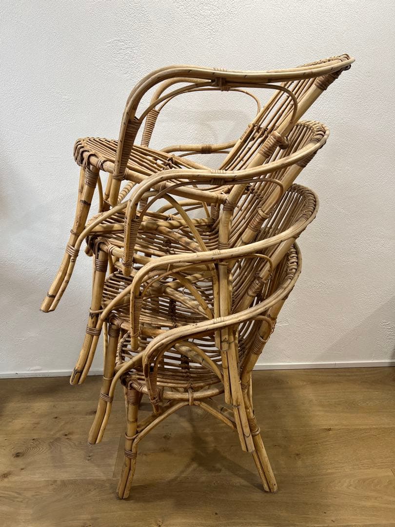 yabugarashi ラタン スタッキングチェア 1脚