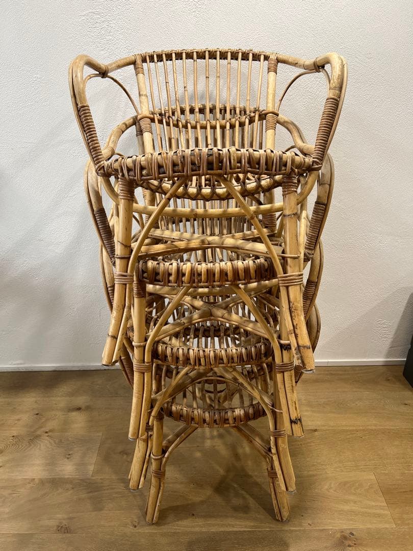 yabugarashi ラタン スタッキングチェア 1脚