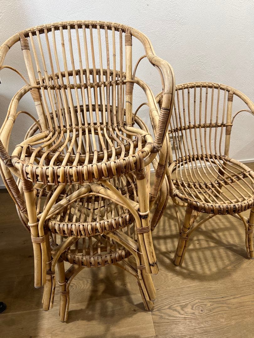 yabugarashi ラタン スタッキングチェア 1脚