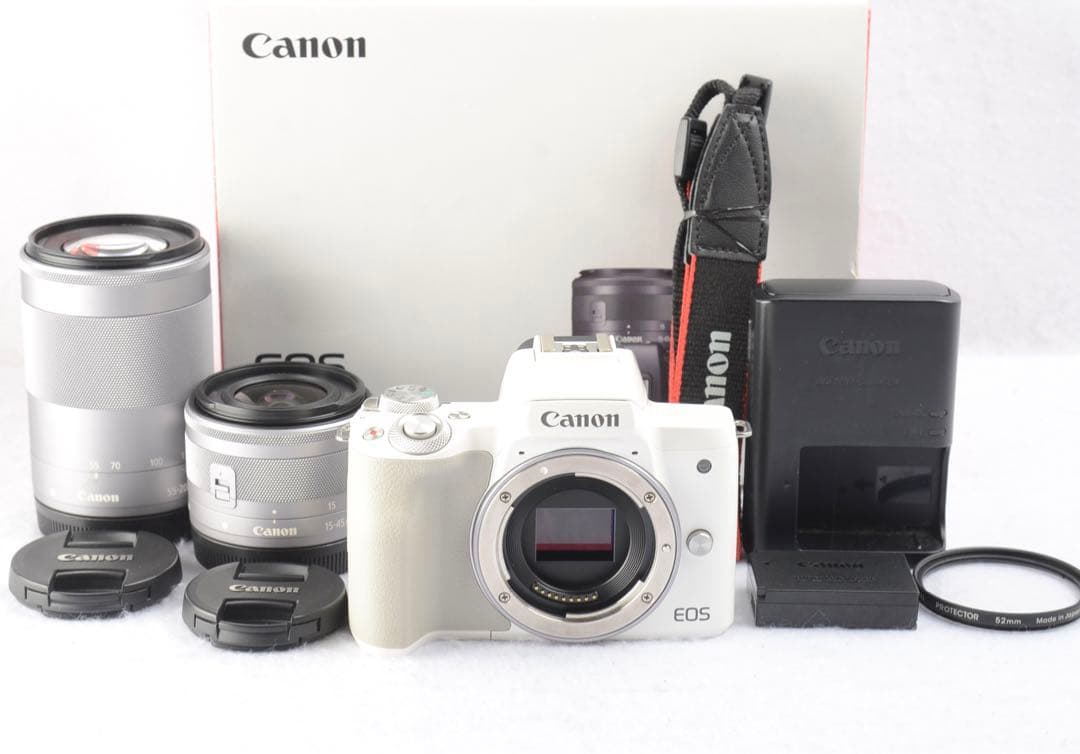 Canon EOS Kiss M ダブルズームキット 元箱付 #707014