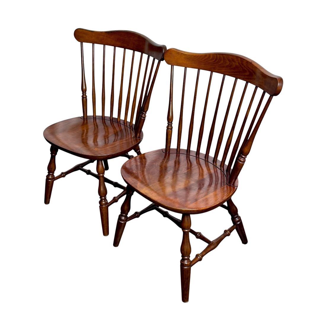 【2脚セット】柏木工 ウィンザーチェア 椅子 チェア 英国スタイル ビンテージ