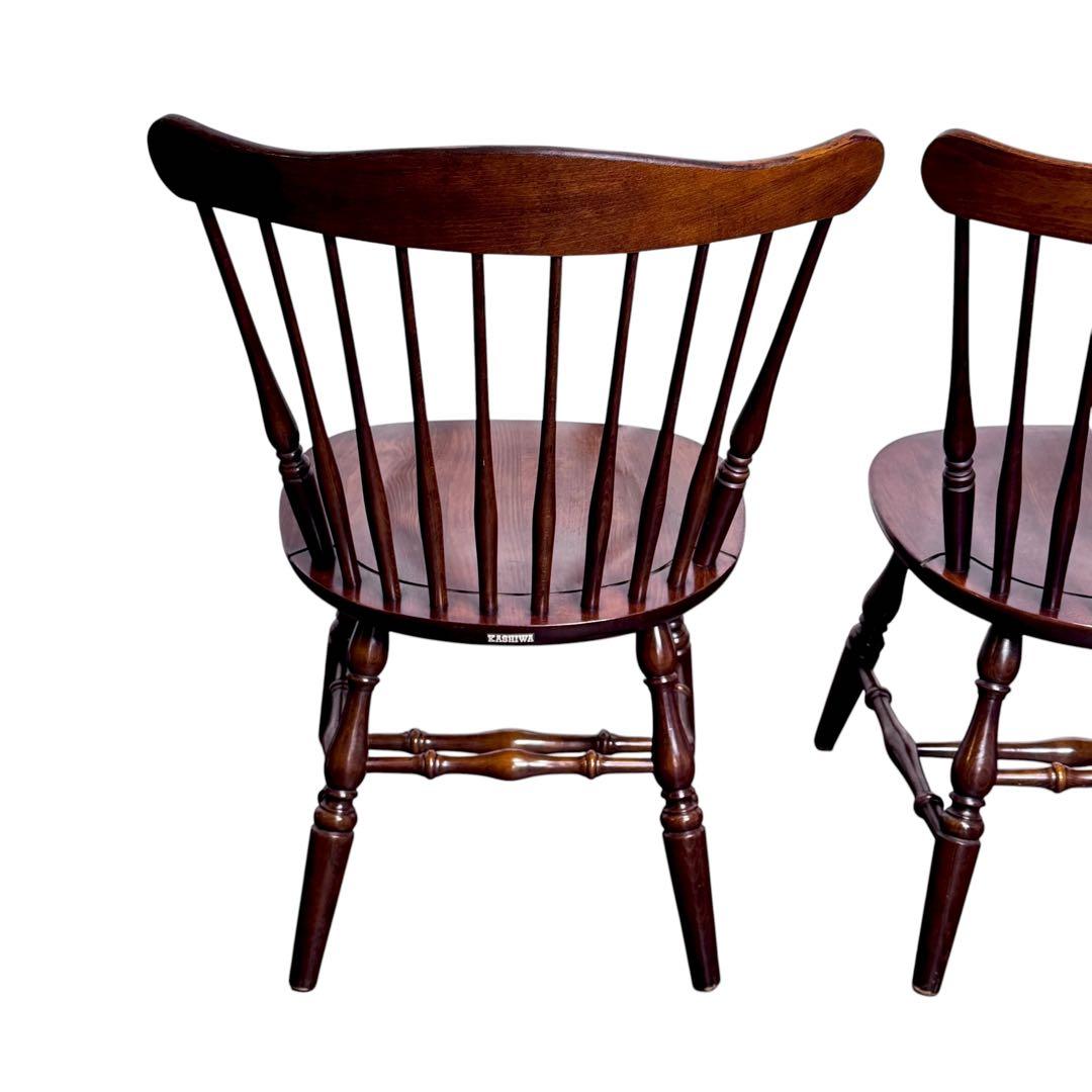 【2脚セット】柏木工 ウィンザーチェア 椅子 チェア 英国スタイル ビンテージ