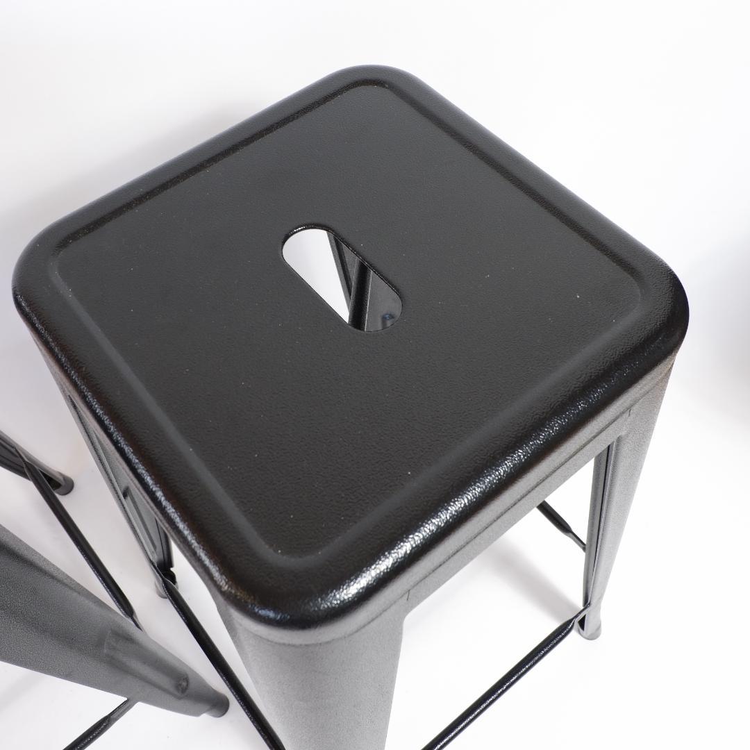 スチール製 インダストリアルスツール 2脚セット ハイスツール カフェ バー