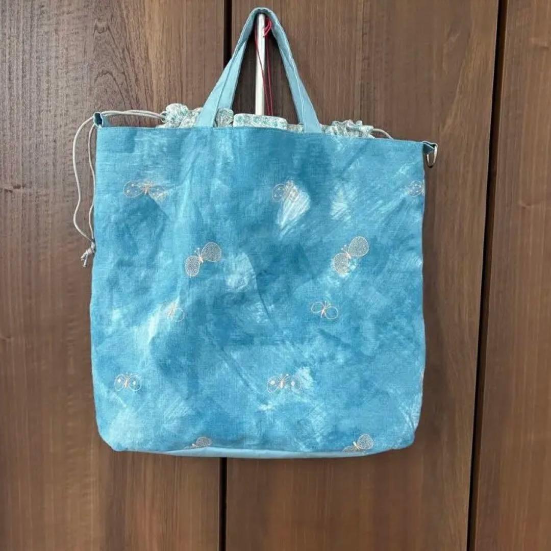 巾着トートバッグ ミナペルホネン ハンドメイド