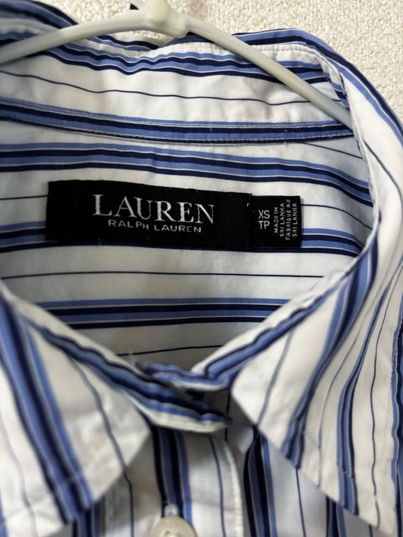 LAUREN RALPH LAUREN ストライプシャツ　刺繍　XS