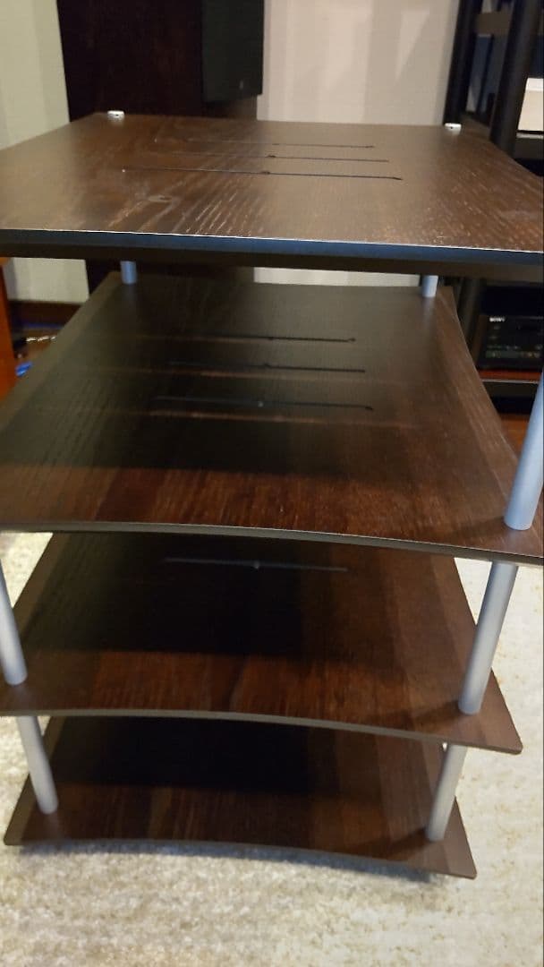 クアドラスパイアオーディオラック 4段 ダークブラウン