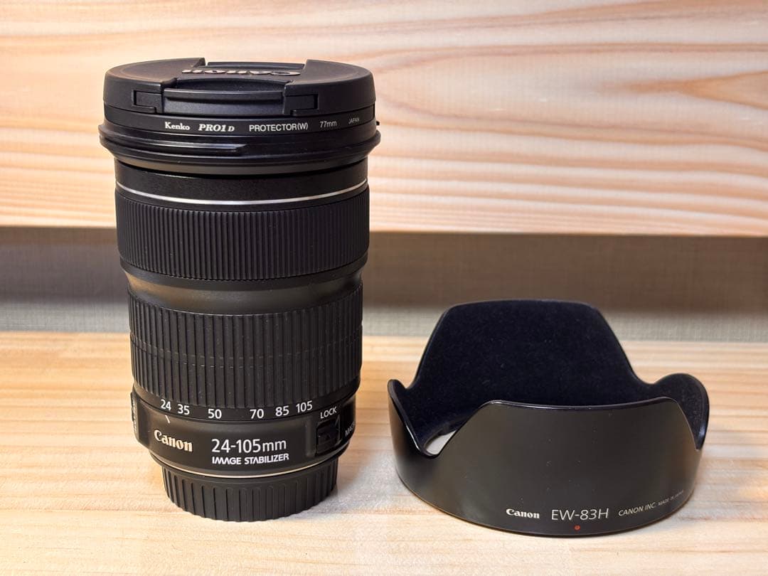 レンズ(ズーム) Canon EF 24-105mm 3.5-5.6 IS STM +EW-83H