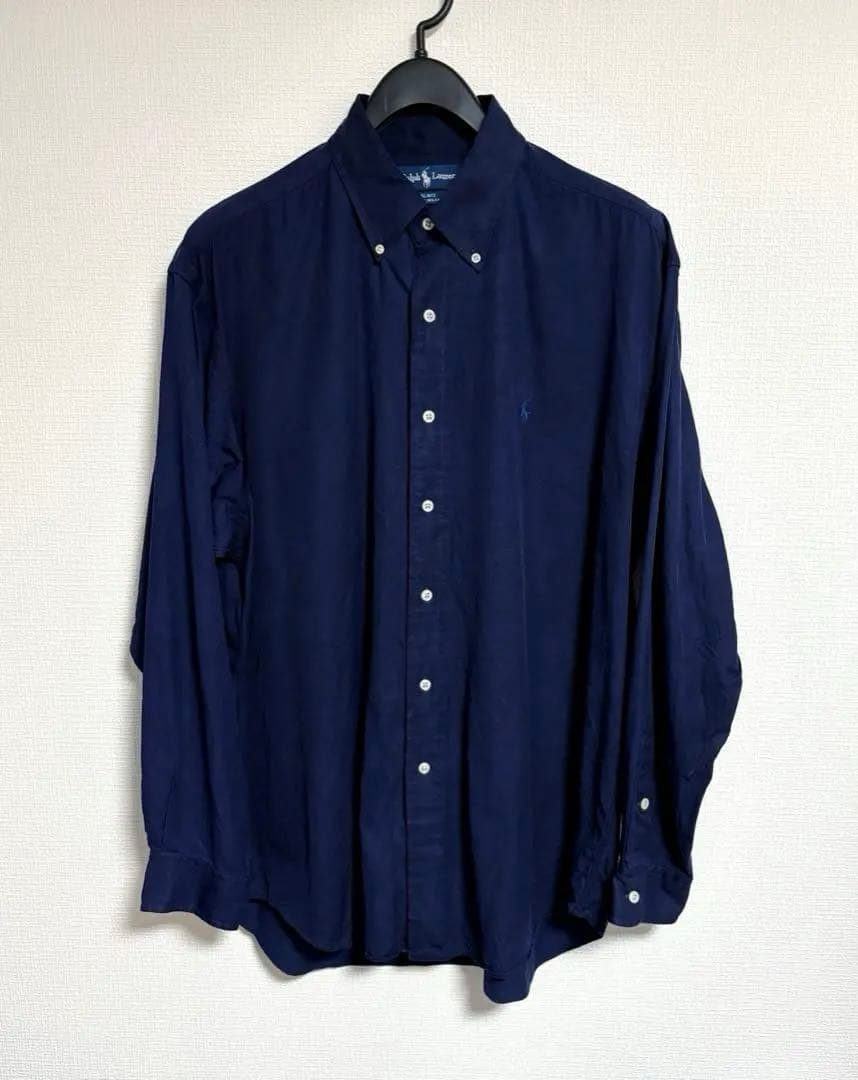 【超希少】ラルフローレン シルクコットン BLAKE 濃紺 L 激レア90s