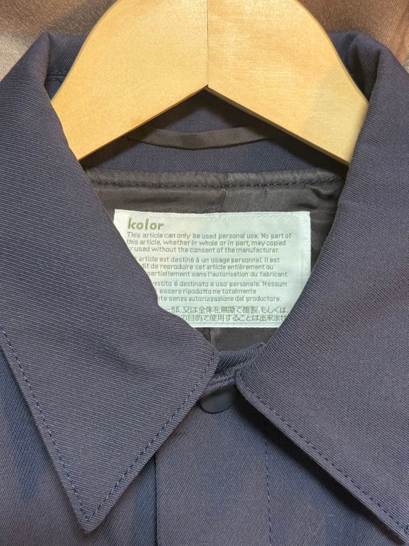 Kolor ネイビー ワークジャケット ウールコットン
