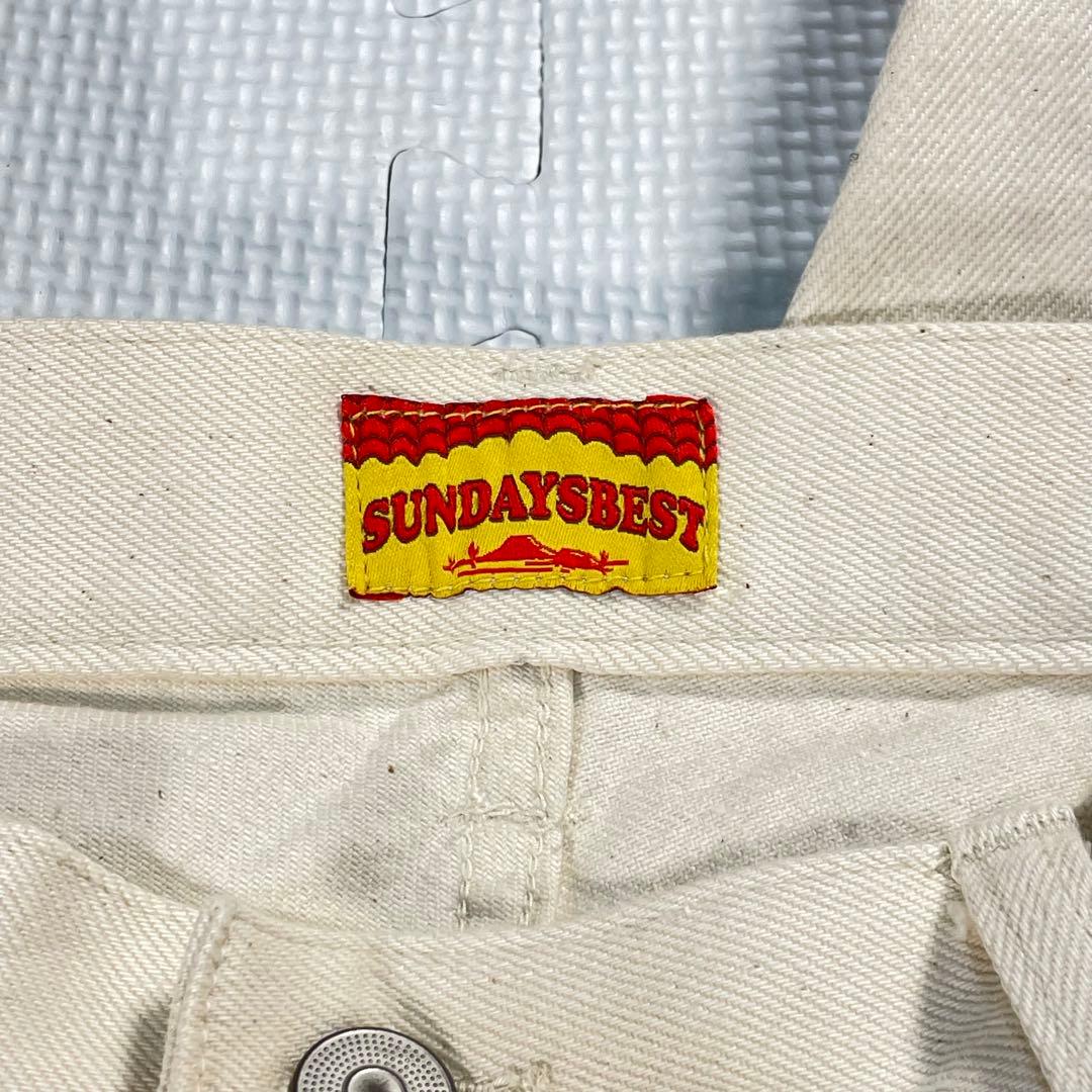 新品 Sundays Best One Wash ワイドデニムパンツ アイボリー