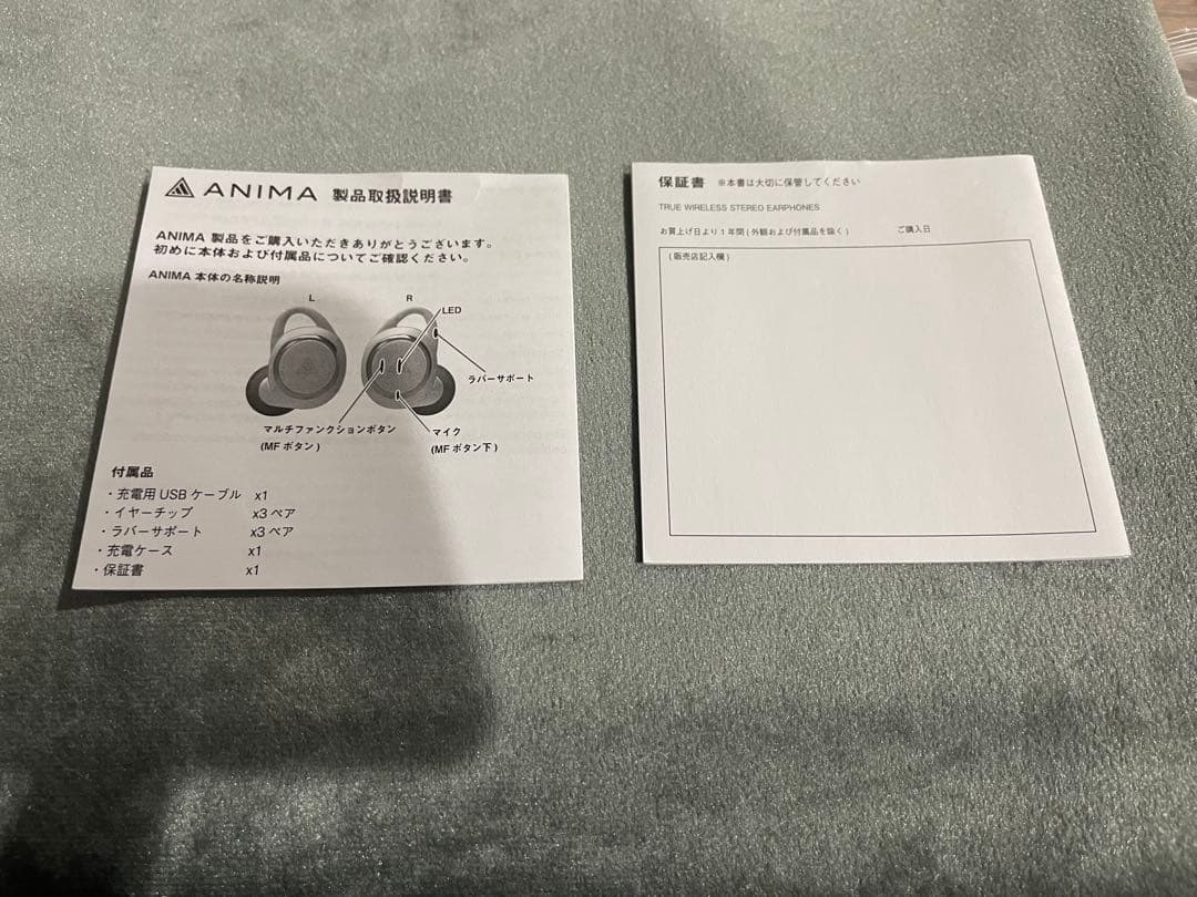 【ジャンク】ANIMA ANW01 戌亥とこ ホワイト ワイヤレスイヤホン