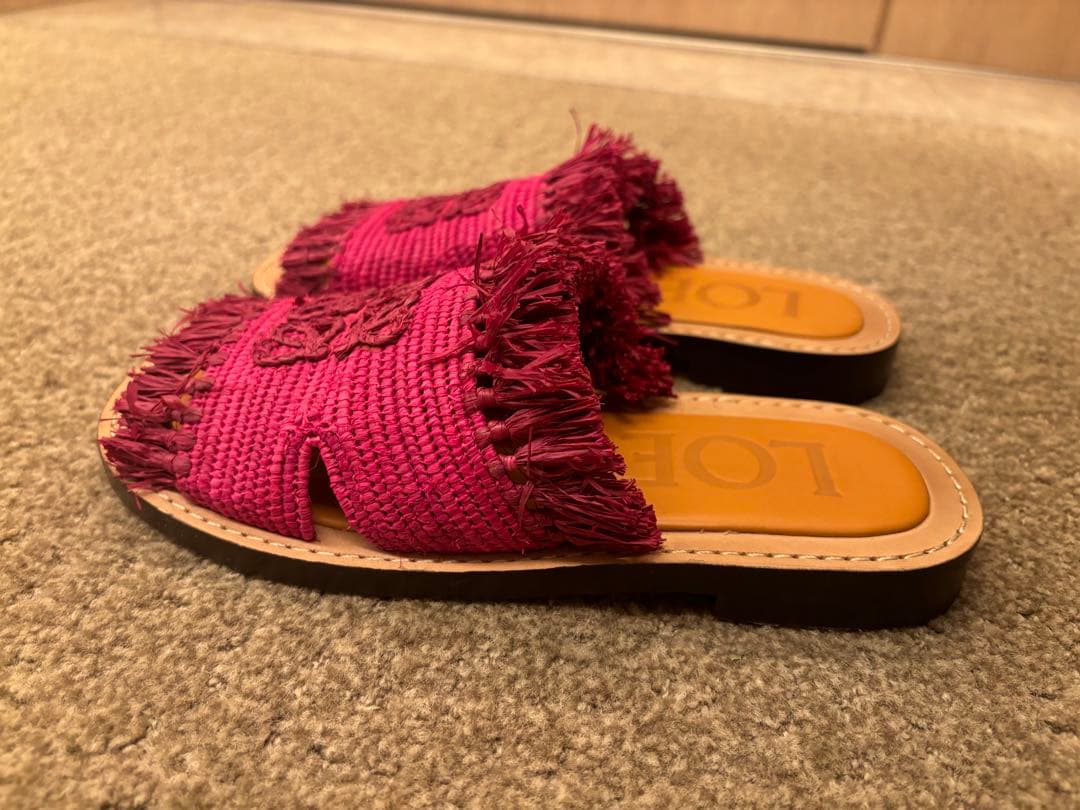 LOEWE ロエベ アナグラム ラフィアミュールサンダル