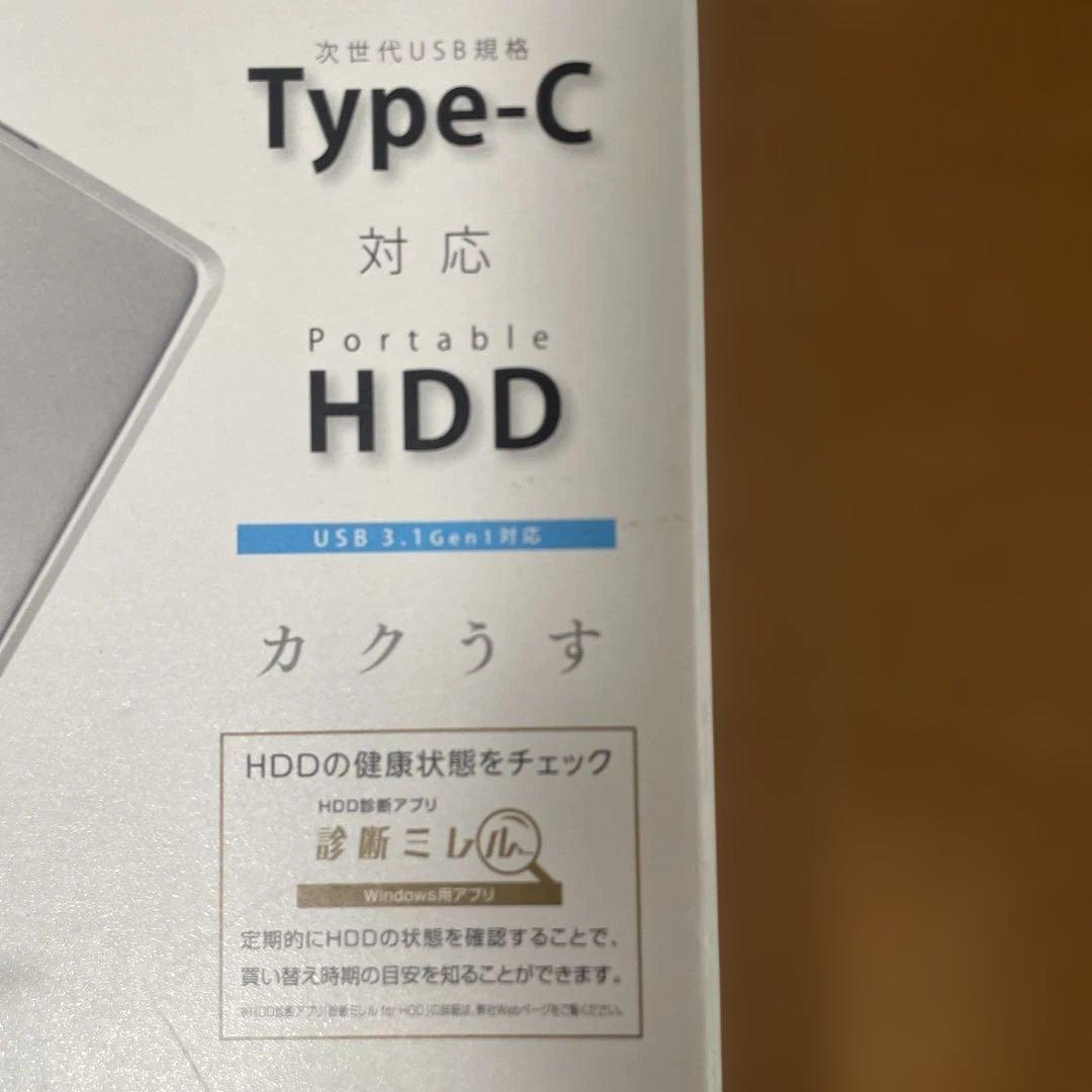 【新品】I-O DATA 2TB USB Type-C ポータブルHDD