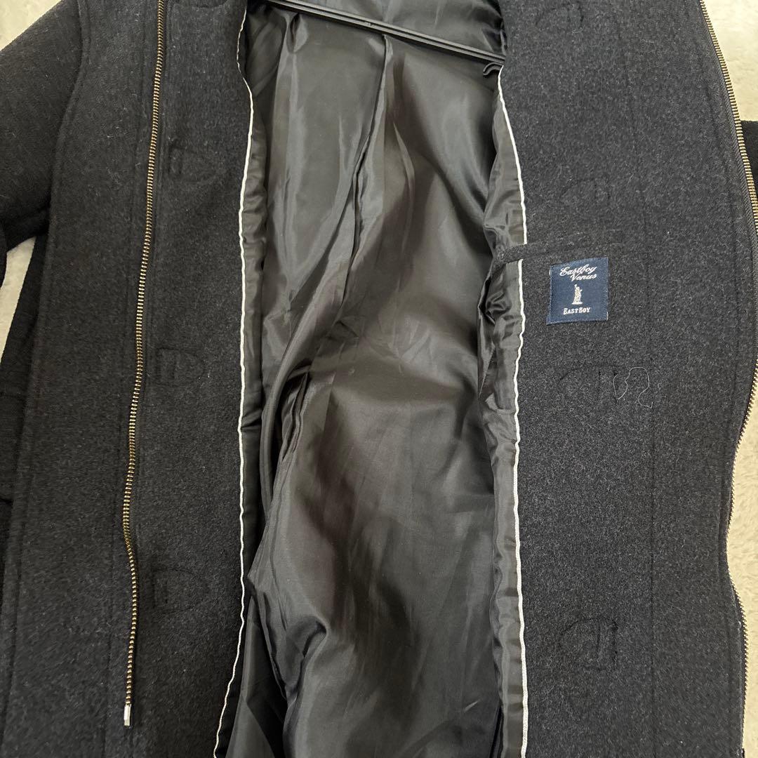 【未使用】イーストボーイ　ウール混ダッフルコート　黒　9号