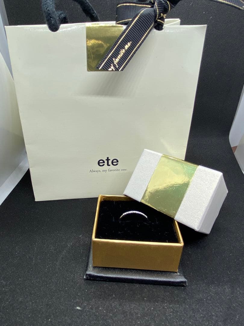 ete 10金ホワイトゴールド　ダイヤモンドハーフエタニティリング
