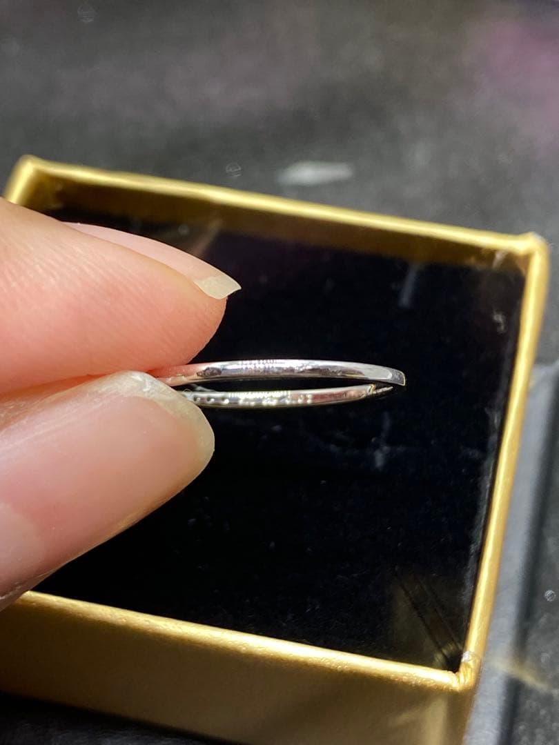 ete 10金ホワイトゴールド　ダイヤモンドハーフエタニティリング