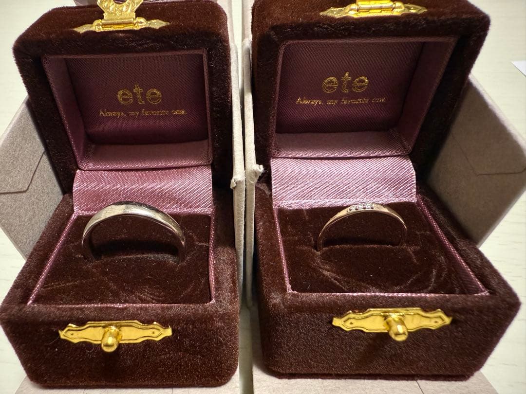 てぃあete ペアリング　k10 シルバー　17号と9号