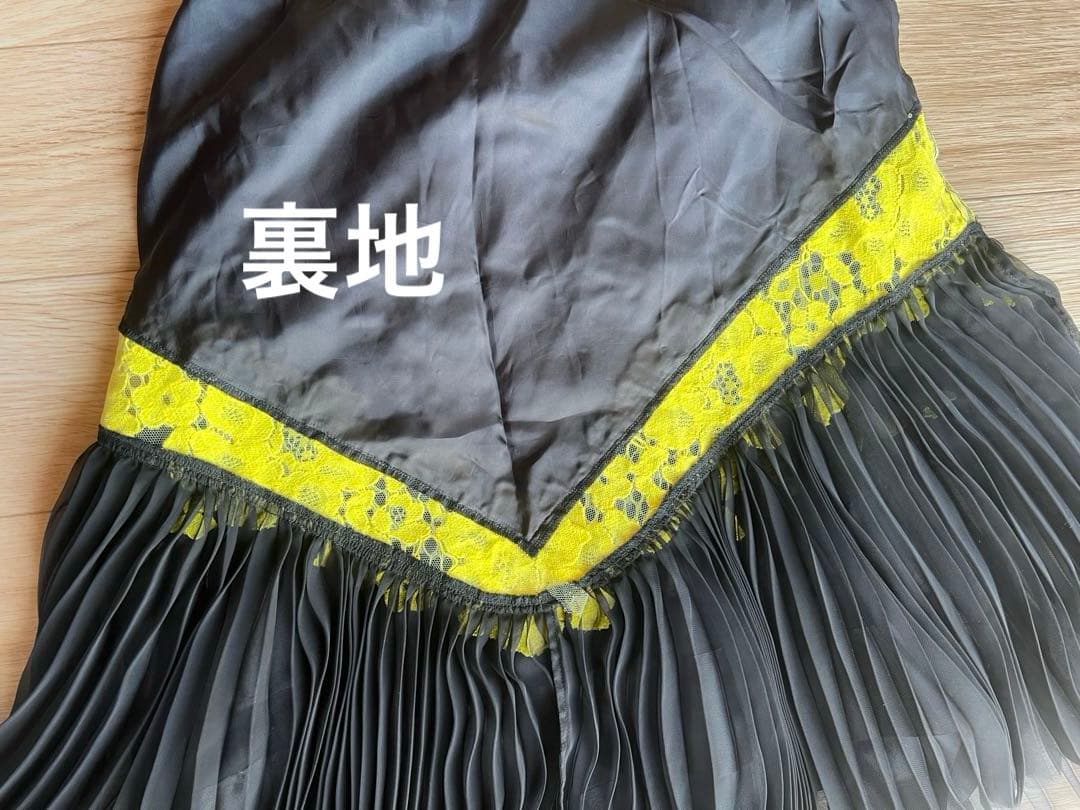 sacai 】サカイ スカート 異素材ミックス 黄色 黒 クリスマスに