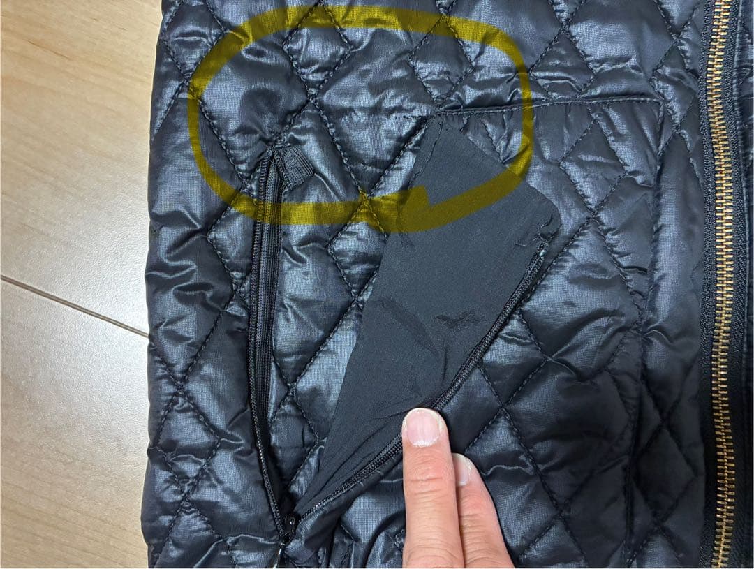 ウォーキング・ランニングウェア charbon LIMONTA CHAMBRAY NYLON PUFF VEST