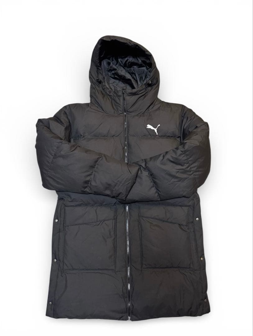 【美品】プーマ　 ᒪサイズ　レディース ベンチコート ダウンコート　ロング　黒