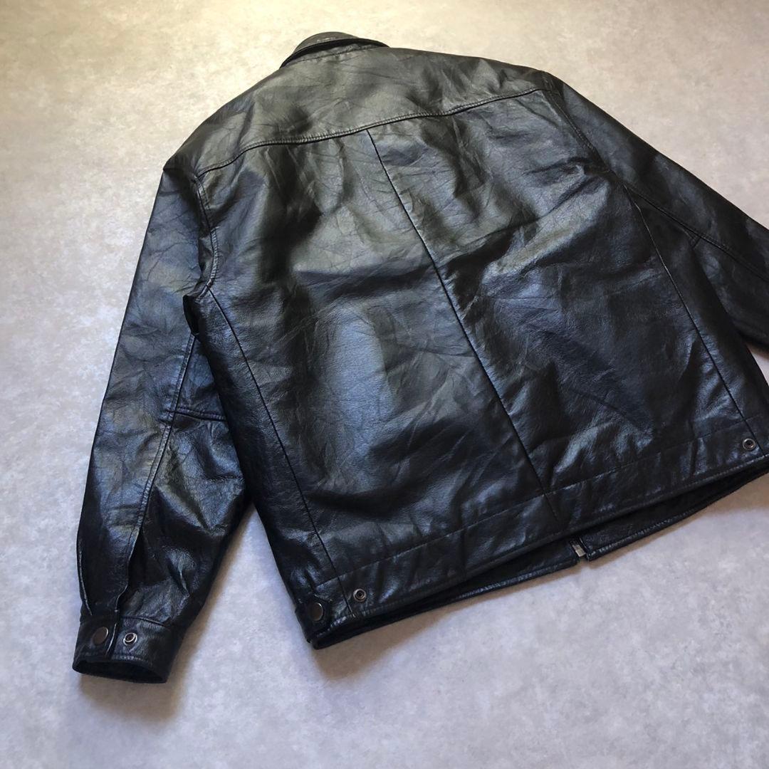 90sヴィンテージ レザーハリントンジャケット ボアライナー完備 2WAY仕様