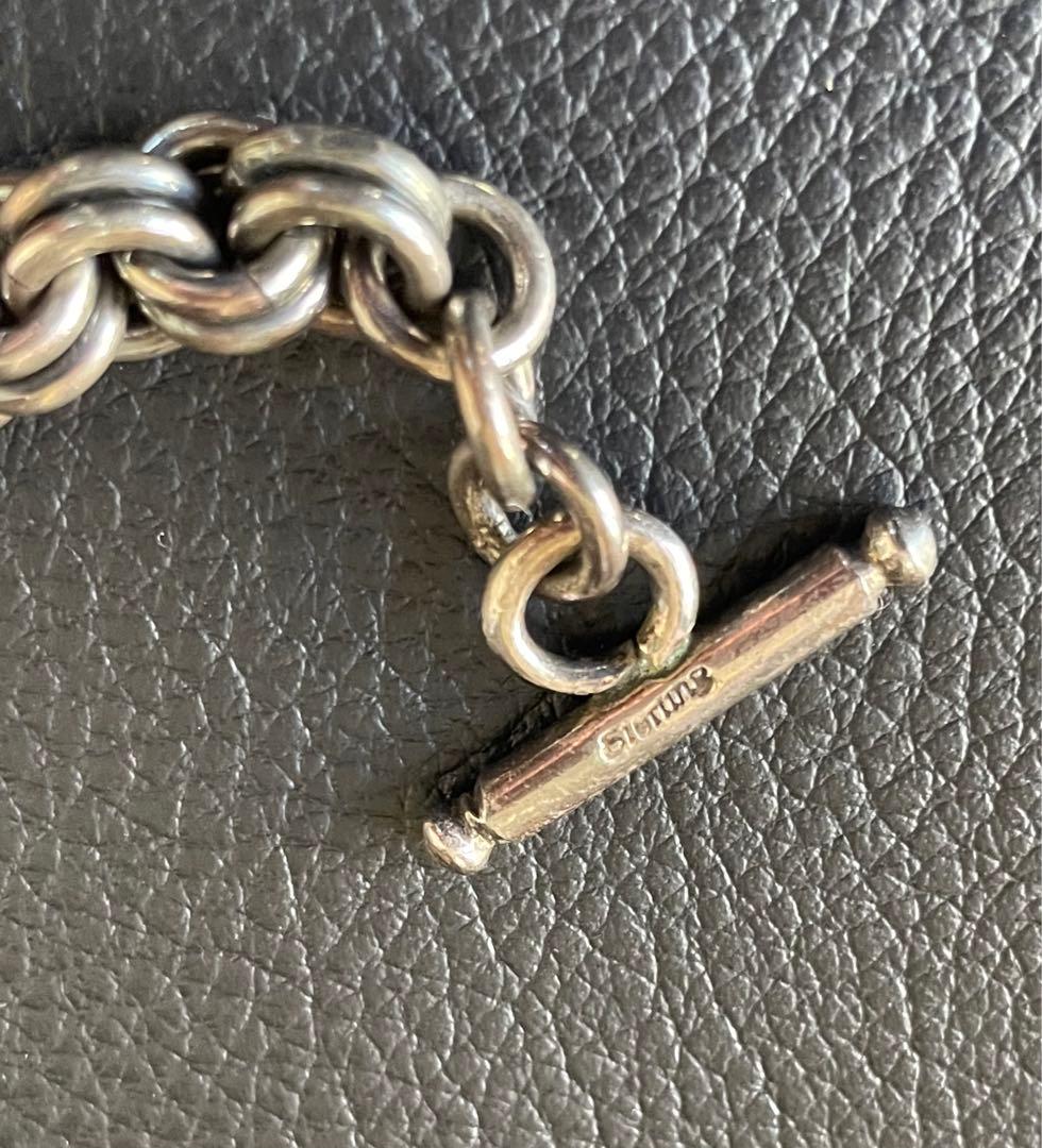 インディアン　民族　ダブルチェーン　シルバー925 スターリング　ブレスレット