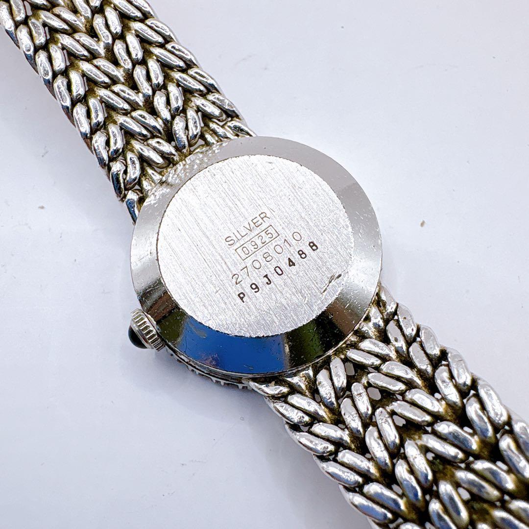 稼働品 WALTHAM シルバー ブラックダイヤル クォーツ レディース腕時計