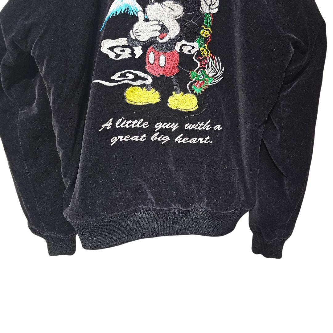 ディズニー リバーシブル スカジャン 別珍 ベロア　ミッキー 刺繍 希少カラー
