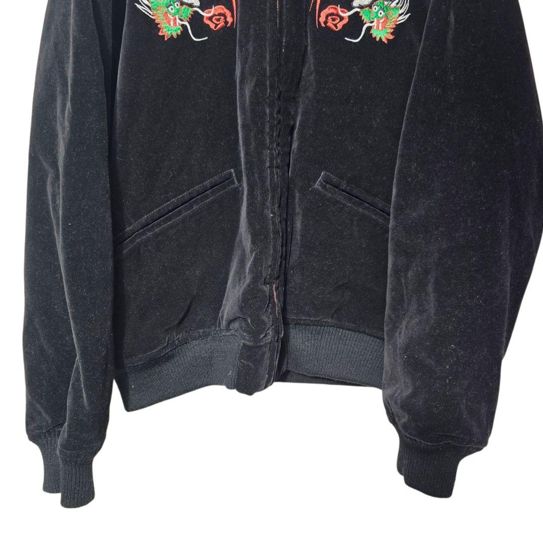 ディズニー リバーシブル スカジャン 別珍 ベロア　ミッキー 刺繍 希少カラー