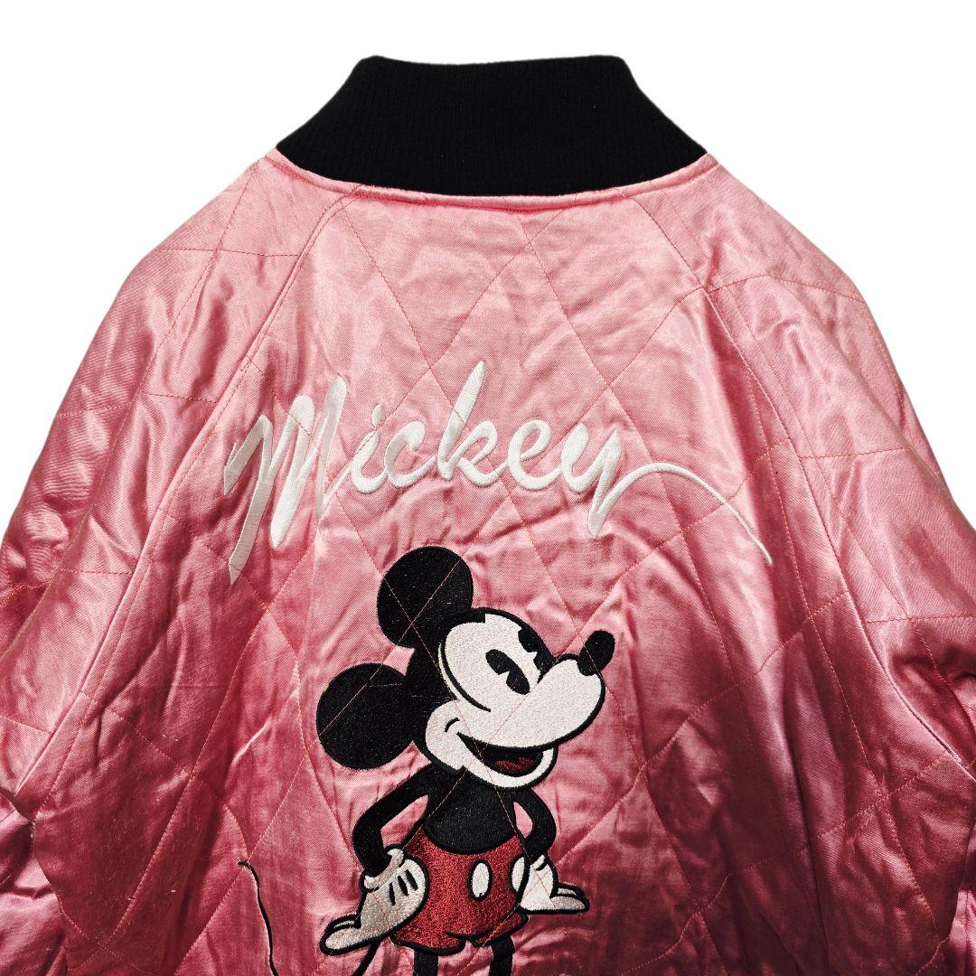 ディズニー リバーシブル スカジャン 別珍 ベロア　ミッキー 刺繍 希少カラー