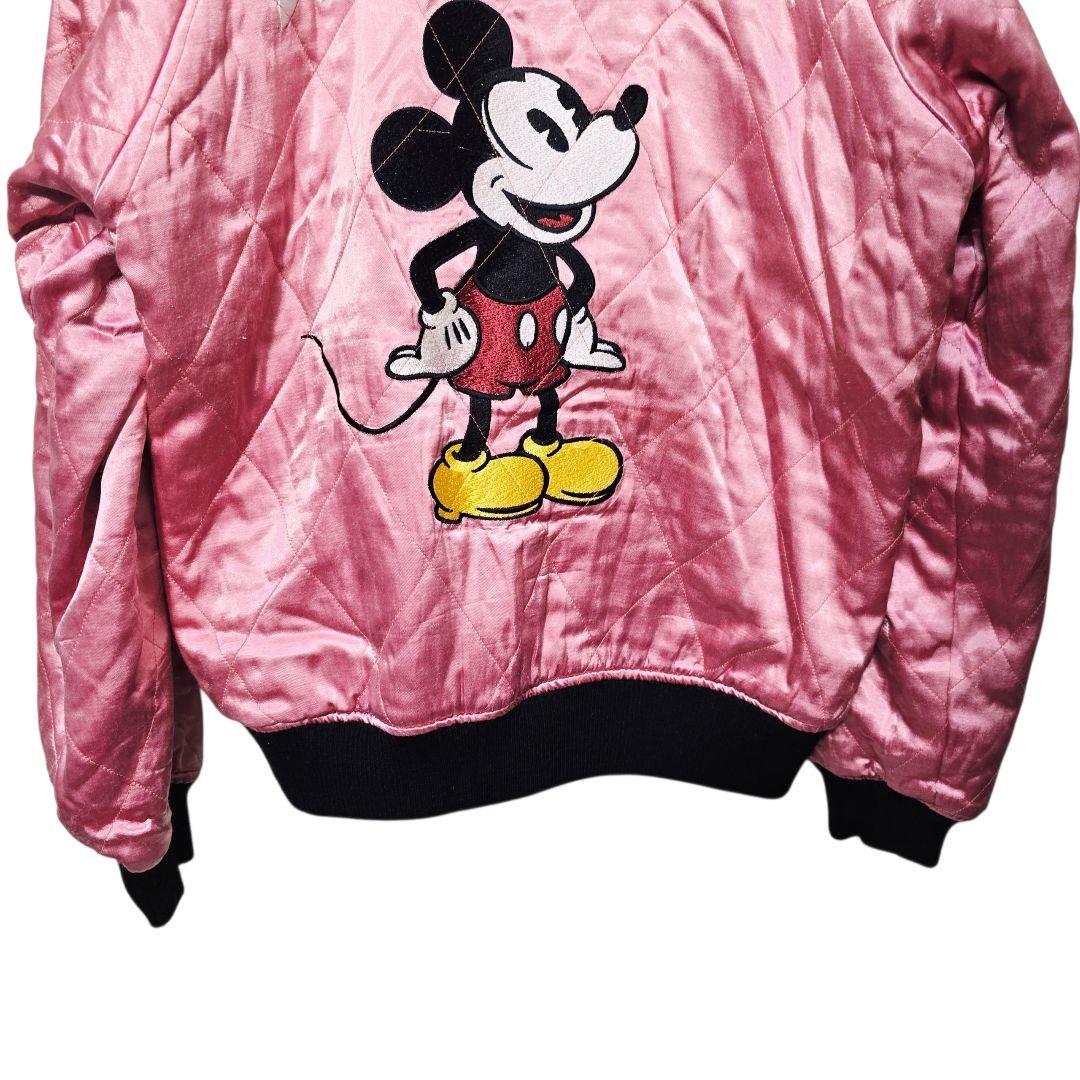 ディズニー リバーシブル スカジャン 別珍 ベロア　ミッキー 刺繍 希少カラー