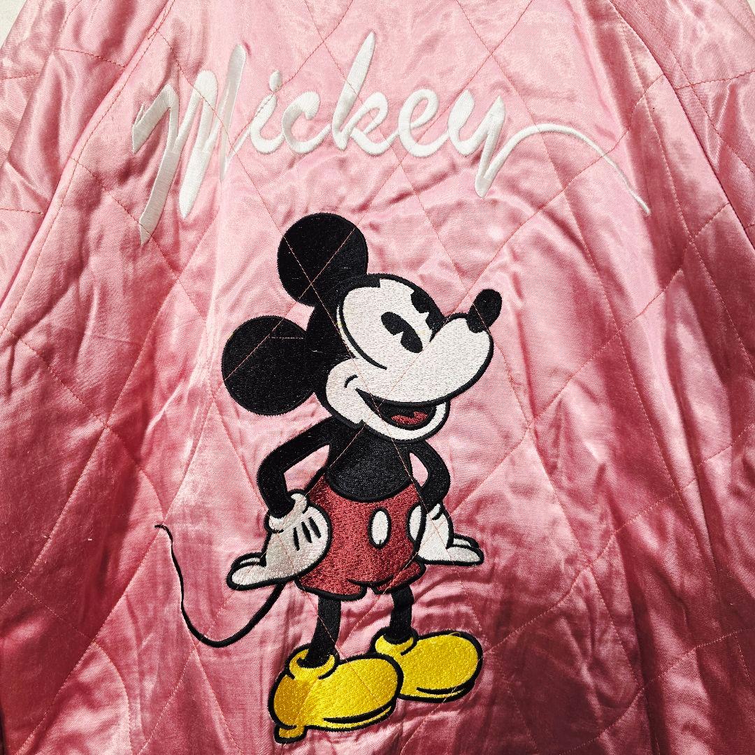 ディズニー リバーシブル スカジャン 別珍 ベロア　ミッキー 刺繍 希少カラー