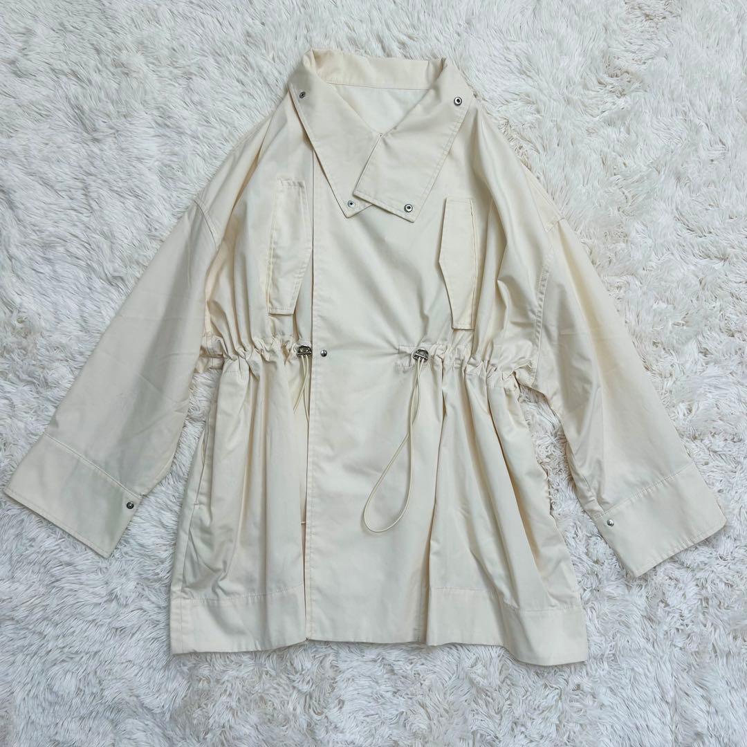 Adam et Rope' アダムエロペ スタンドカラーハーフモッズコート