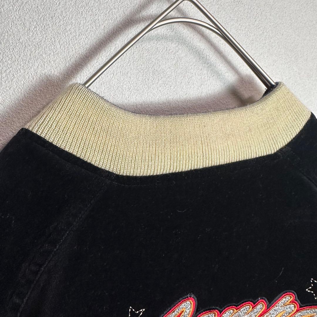 【希少】テッドマン　スカジャン　ベロア　別珍　リバーシブル　豪華刺繍　短丈　L