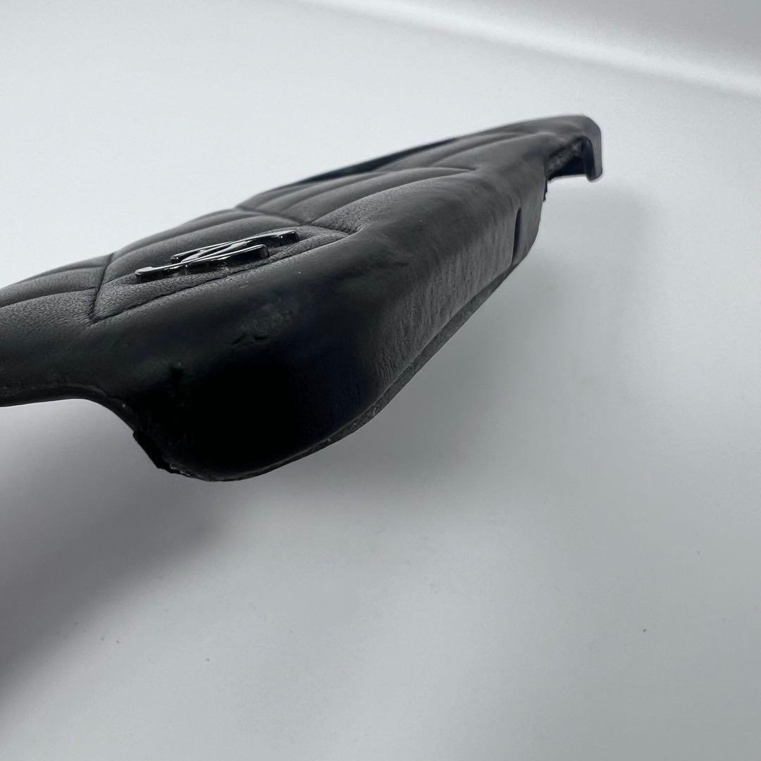 CHANEL iPhone15Pro ケース マトラッセ ラムスキン シリアル有