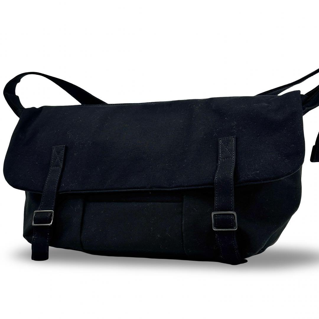 極美品】コムデギャルソン キャンバス ショルダー メッセンジャー バッグ　黒