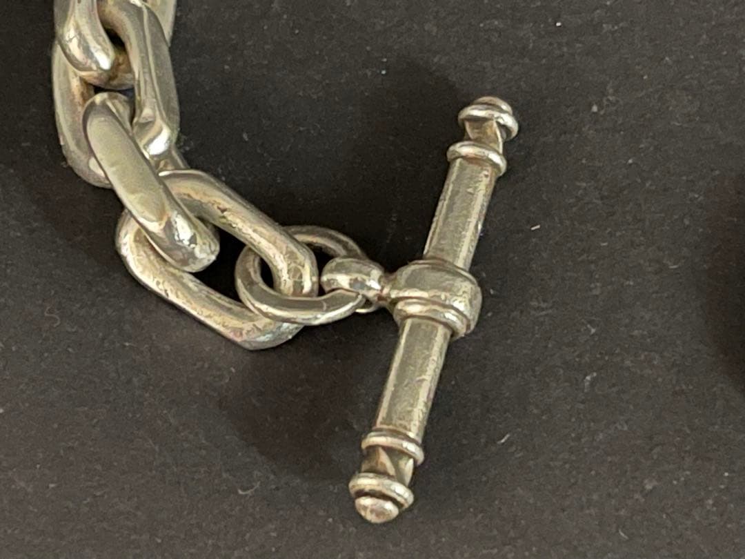 シルバー925製　極太　角あずきチェーン　ブレスレット　Mexico