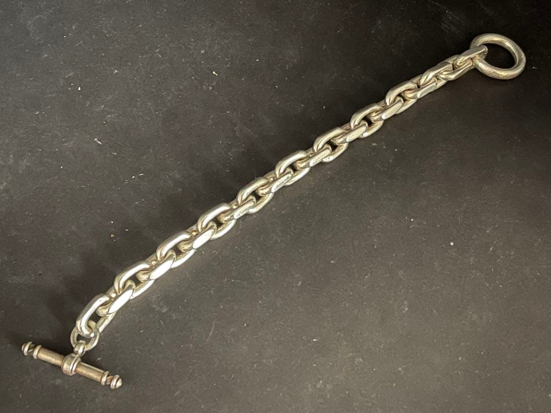 シルバー925製　極太　角あずきチェーン　ブレスレット　Mexico