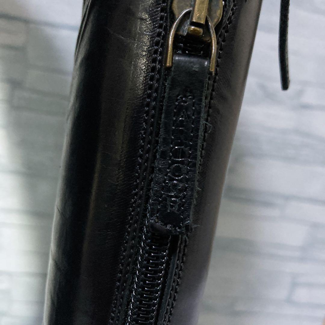 SARTORE ジョッキーブーツ ロングブーツ 本革 38.5 ブラック 黒