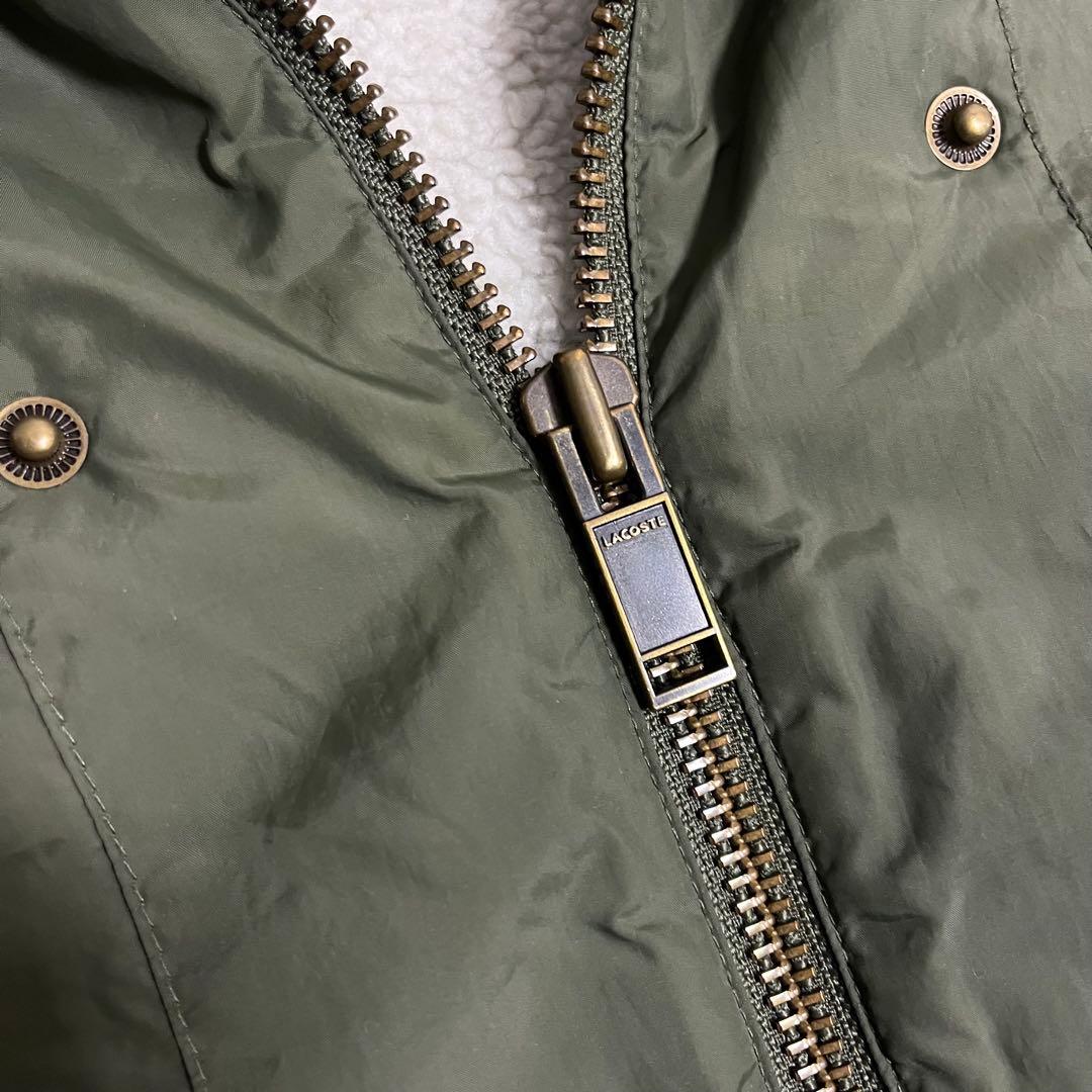 LACOSTE モッズコート 【3way】ボア ミリタリー　カーキ　ナイロン　緑