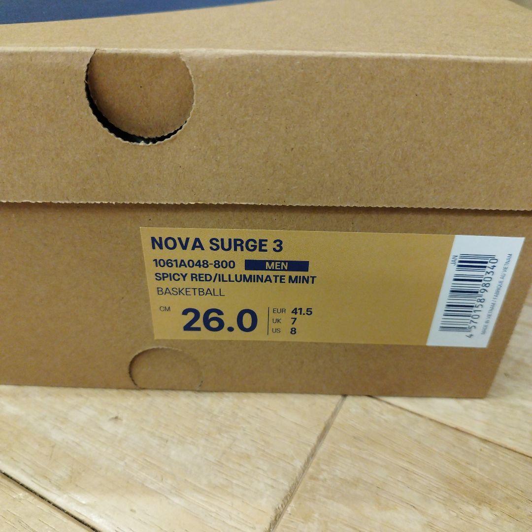 ASICS NOVA SURGE 3 バスケットボールシューズ 26.0cm