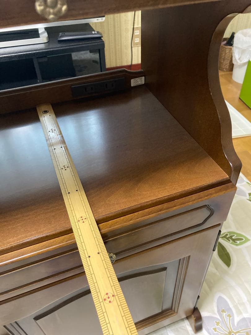 【良品】カリモク社製高級電話台 引き出し付き