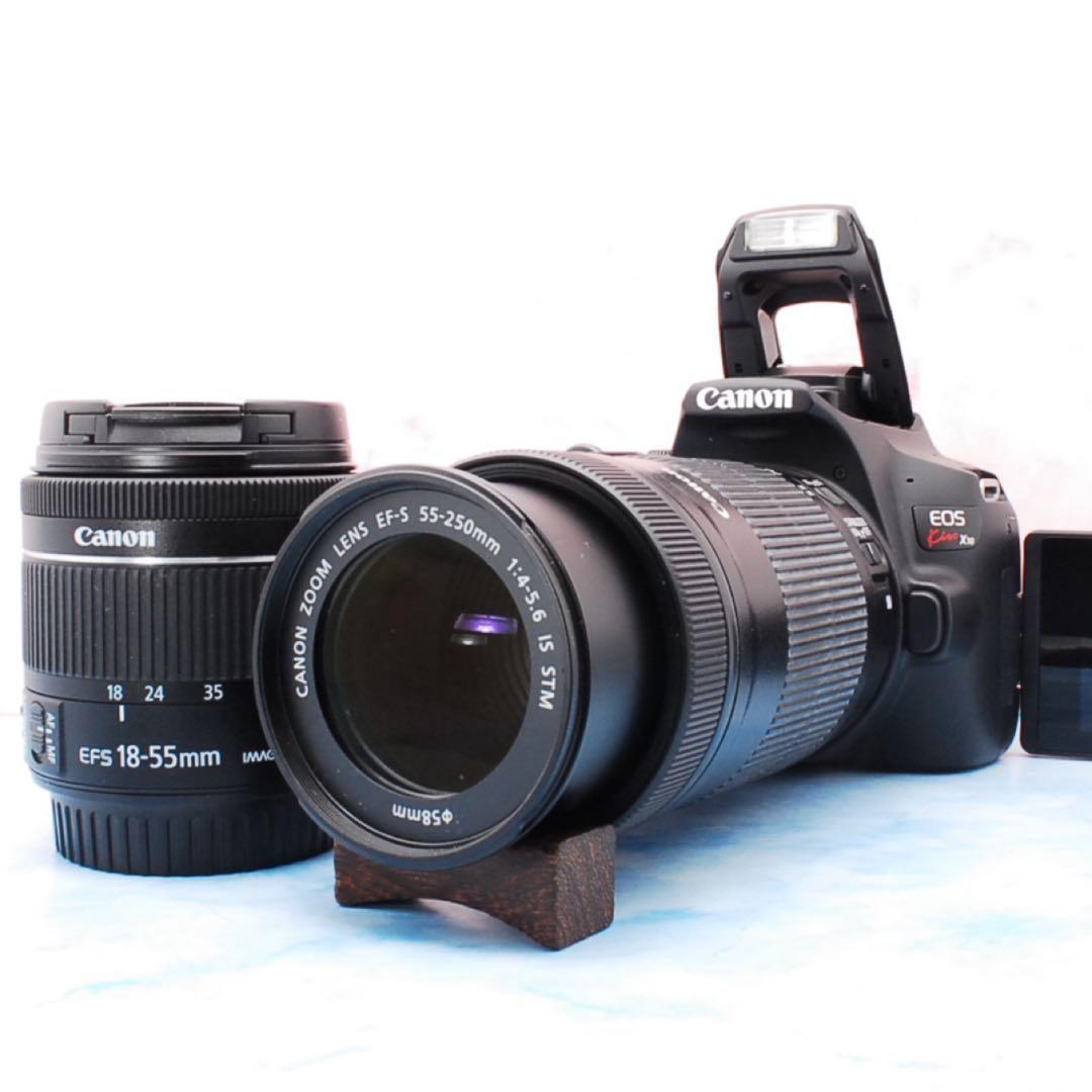 キャノン Kiss X10★一眼レフカメラ★スマホ転送OK★高性能Wレンズ