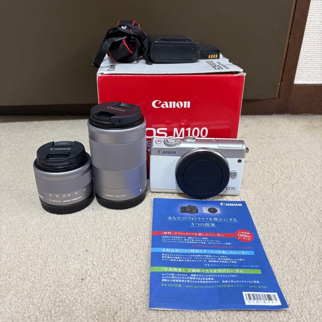 Canon EOS M100 シルバー レンズ2本付き