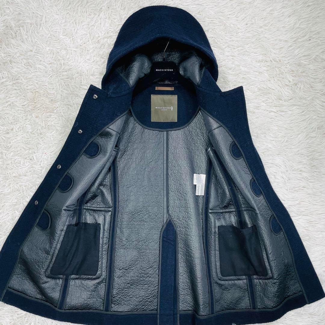 極美品 マッキントッシュ ダッフルコート 38 M ミドル丈 フード 紺 トグル