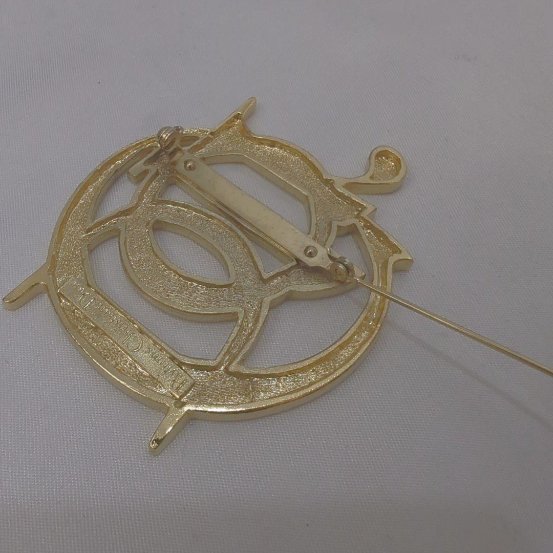 Christian Dior ディオール ロゴ ブローチ