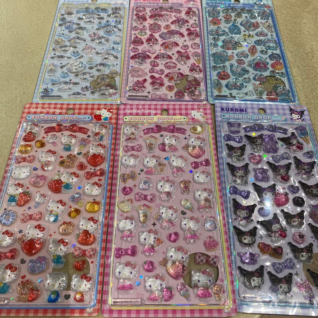 【正規品】サンリオ　第2弾　6種　ボンボンドロップシール