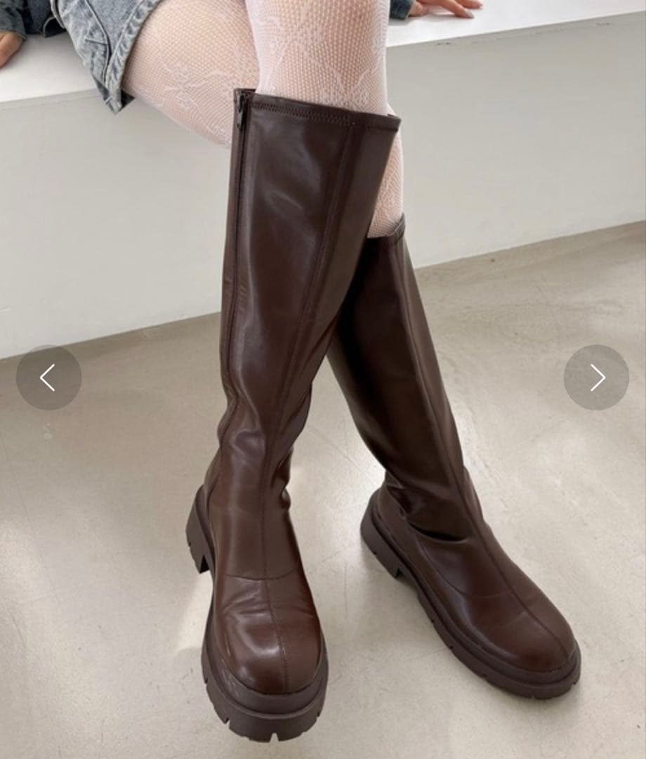 Heather ロングブーツ ブラウン Lサイズ 美品