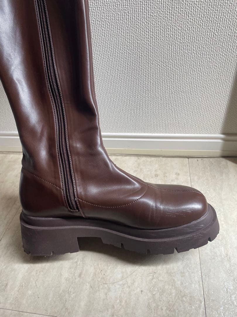 Heather ロングブーツ ブラウン Lサイズ 美品
