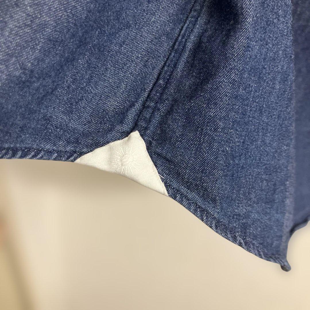 け*ち様 【ジャンネット】GIANNETTO カッタウェイ デニムシャツ S 首